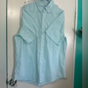 Chaps Light Blue Casual Button Down Shirt